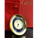 Cartier Décor Lapis Lazuli Starry Table Clock-Hand Painted Example.Rare.