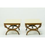 Pair French Empire Style Side Tables