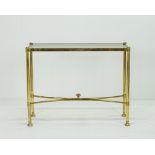 Italian Neoclassical Design Hollywood Regency Brass Glass Console