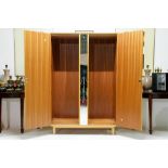 1960's Meredew Golden Oak Double Wardrobe/Armoire