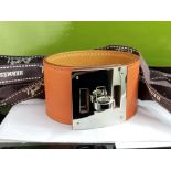Hermes-Paris "Kelly Dog Collar" Cuff Bracelet