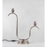 Original Heathfield & Co Oria Nickel Bauhaus Style Table Lamp