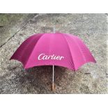 Cartier 100 Year Celebration Wooden Handle Umbrella