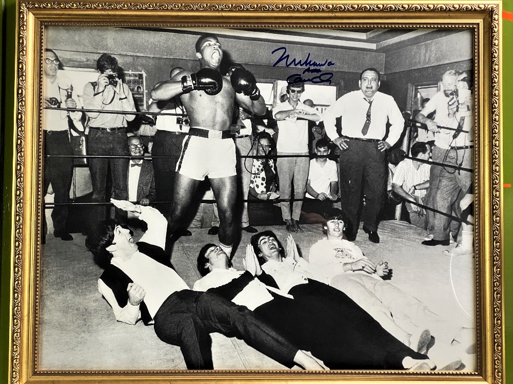 Muhammad Ali Signed Standing Over Beatles Framed Picture - Image 5 of 5