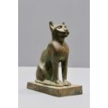 A Fine Gayer-Anderson French Vintage Egyptian Bronze ‘Bastet’ Cat