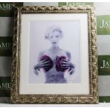 Marilyn With Roses By Bert Stern Lithograph Ornate framed