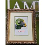 Andy Warhol 1984 " Ram" Numbered Lithograph, Plate Signed. Ornate framed.