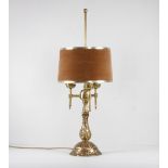 Vintage French Art Nouveau Bouillotte Desk Table Lamp