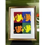 Andy Warhol "Beatles" Lithographic Ltd Edition Numbered Ornate Framed