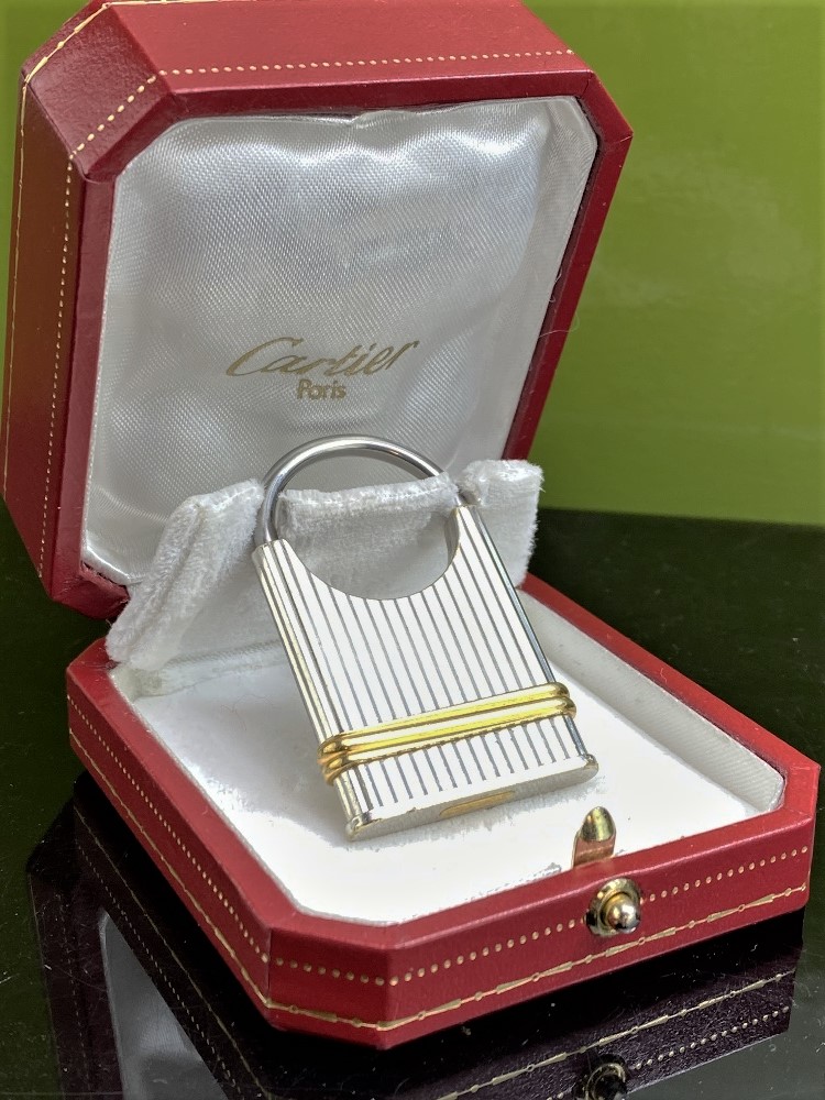 Cartier Vintage Two-Toned Key Ring / Padlock Edition