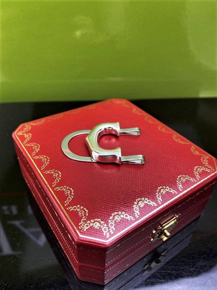 Cartier 925 Sterling Silver Classic "C" Money Clip-Unused Example. - Image 5 of 6