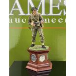 Danbury Mint Normandy Figure Fight for Freedom WW2 On Plinth & Coins