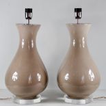 Pair Somerton Parfait Crackle Glaze Table Lamps