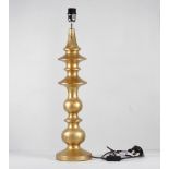 Heathfield & Co Large Bilbao Gold Painted Table Lamp