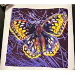 Andy Warhol "Butterfly" 1984 Numbered Lithograph & Ornate Framed