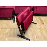 A Red Velvet 2 Seater Retro Industrial Style Cinema Seat - Pub Bistro Restaurant