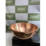 Large Vintage Stamped ODI Copper Mixing Bowl Pot