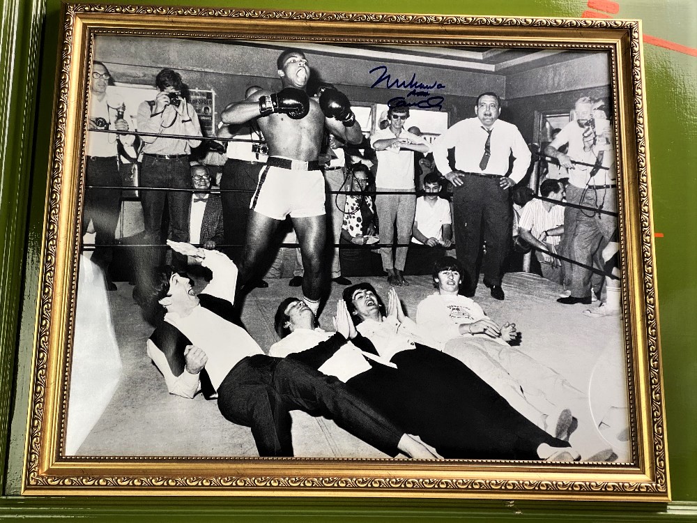 Muhammad Ali Signed Standing Over Beatles Framed Picture - Image 3 of 5