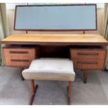 Mid Century Dresser With Fitted Drawers & Mirror