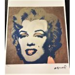 Andy Warhol Numbered Lithograph ''Marilyn Monroe" #83/100 Ltd Edition & Ornate Framed.