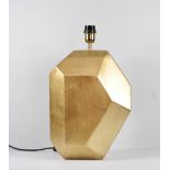 Original Heathfield & Co Renwick Ceramic Gold Leaf Table Lamp Hollywood Regency