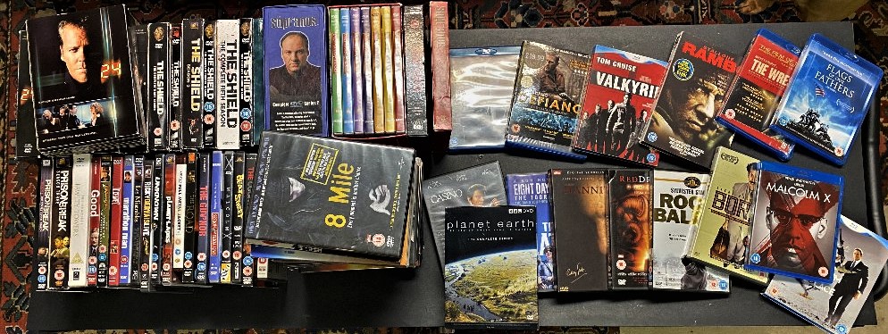 Large Collection DVD`s Including Box sets and Blu-Ray`s