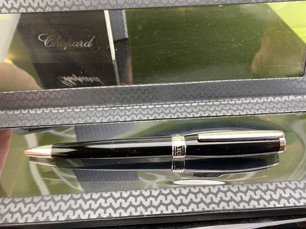 Chopard Mille Miglia Blue Ink Ball Point Pen & Case- New Example - Image 4 of 4