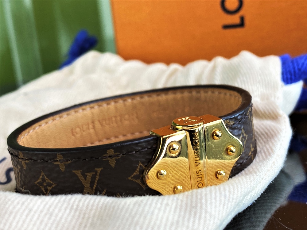 Louis Vuitton Classic Gold Plated Nano Monogram Bracelet