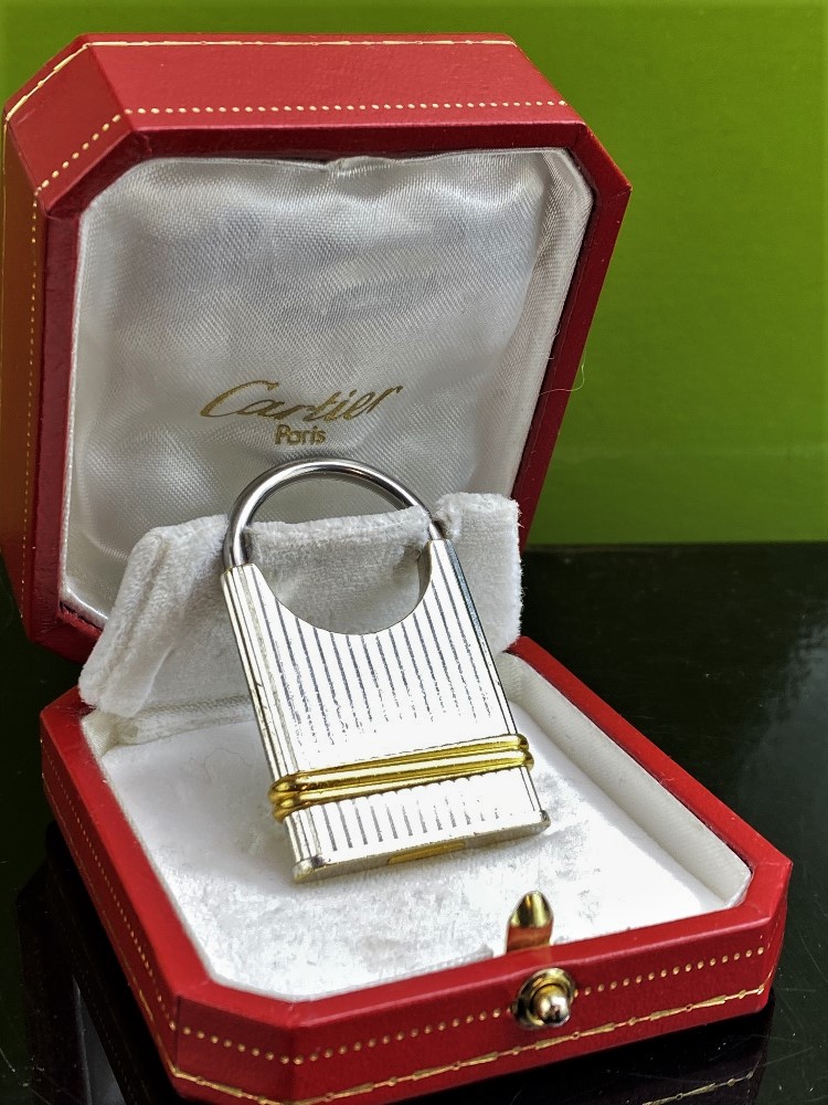Cartier Vintage Must De Edition Two-Toned Gold & Silver Key Ring / Padlock Edition - Image 4 of 4