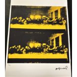 Andy Warhol Numbered Lithograph ''The Last supper" #91/100 Ltd Edition & Ornate Framed.