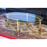 Italian Neo-classical Design Oval Coffe Table By Orsenigo