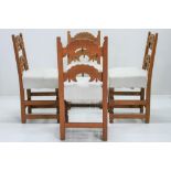 Charles II Style Oak Yorkshire Derbyshire Dining Chairs