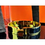 Hermes "H" Black & Gold Plated Classic Bracelet