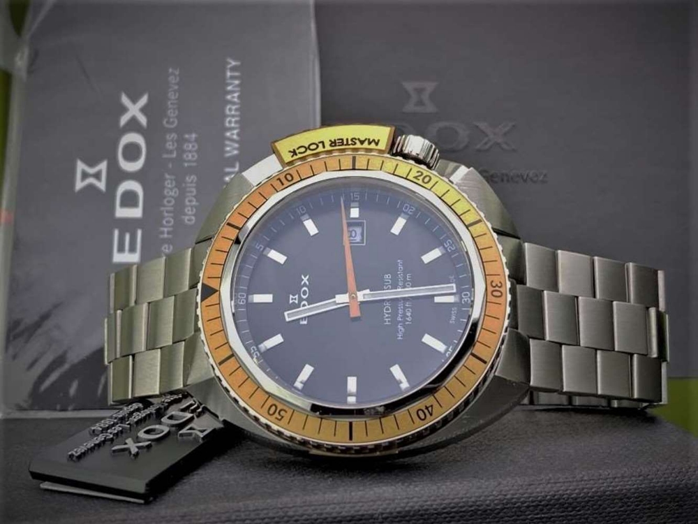 Edox Hydro Sub Mens Swiss Quartz 500m Dive Watch - Image 5 of 11