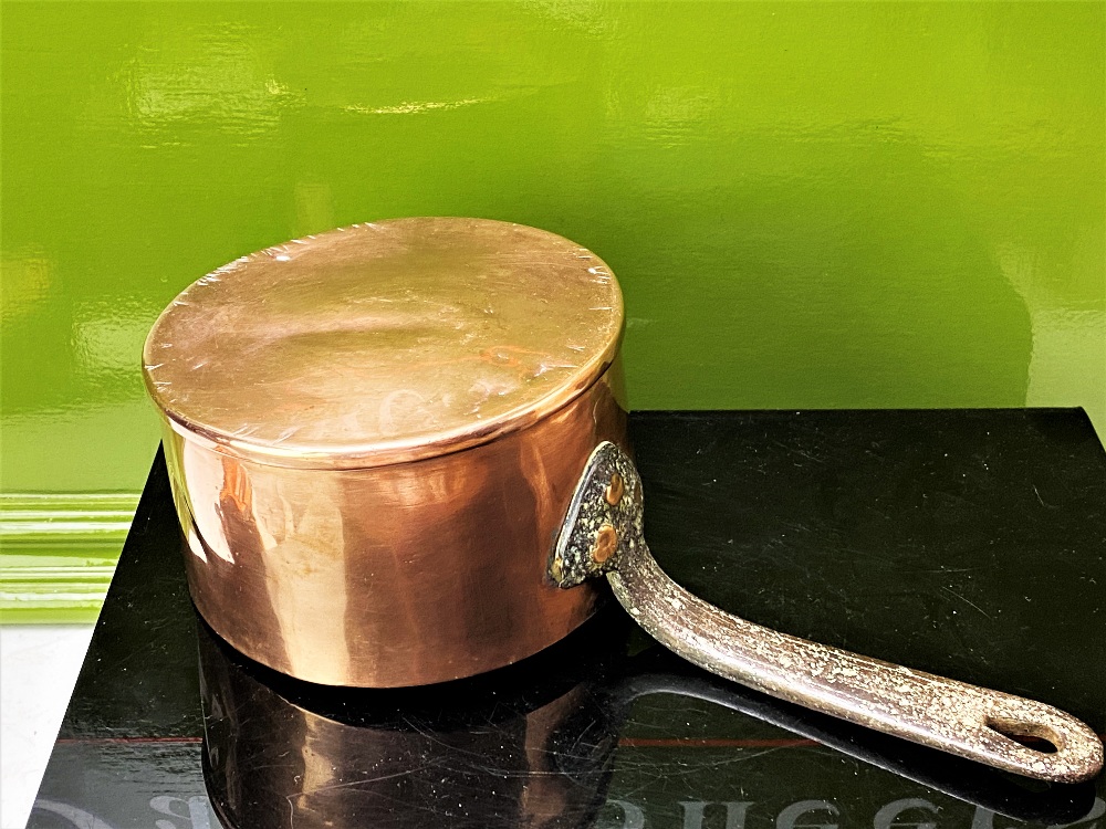 French Vintage Lined Copper Pan - Image 3 of 4