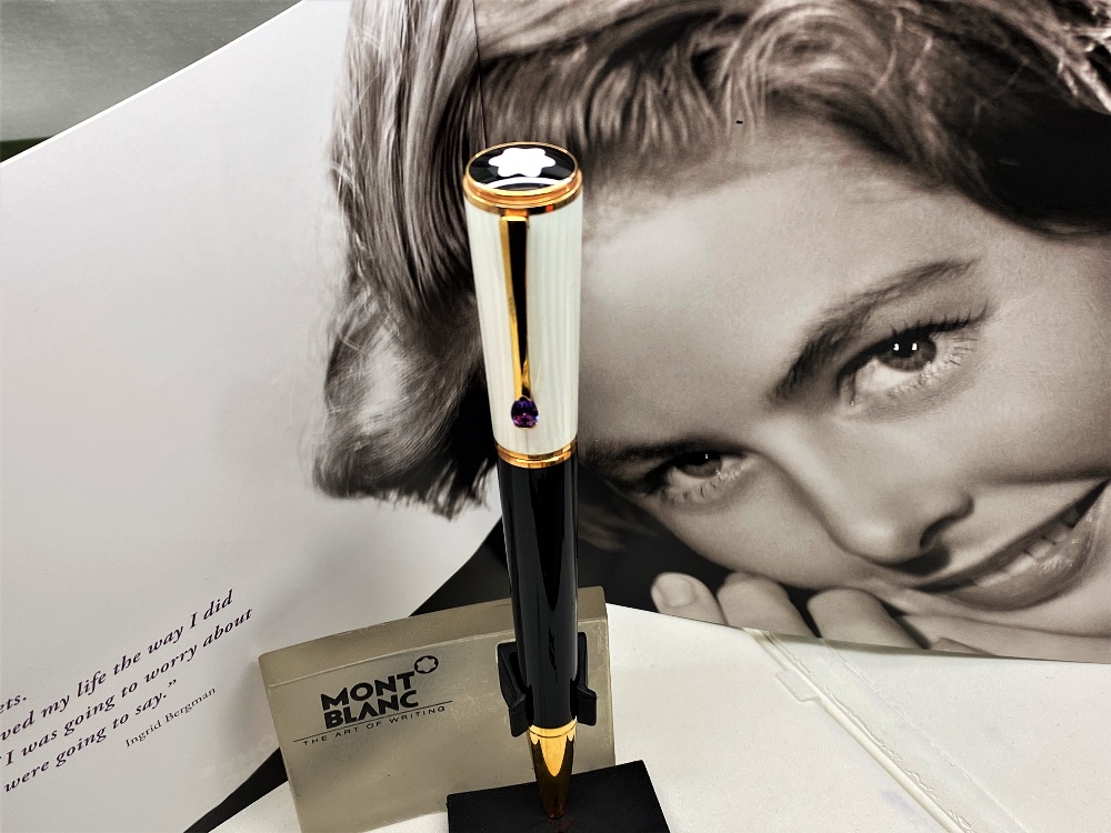 Montblanc Special Edition Ingrid Bergman La Donna Ballpoint Pen. Unused Example. - Image 6 of 6