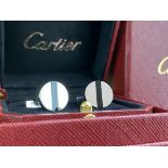 Cartier Vintage 925 Solid Silver Cufflinks & Original Case