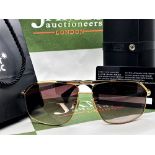 Montblanc Gold Plated Aviator Sunglasses MB049