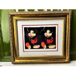 Andy Warhol (1928-1987) “Mickey” Numbered Lithograph, Ornate Framed.