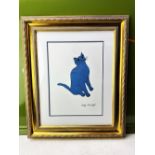 Andy Warhol (1928-1987) “Blue Sam” Lithograph, Ornate Framed.