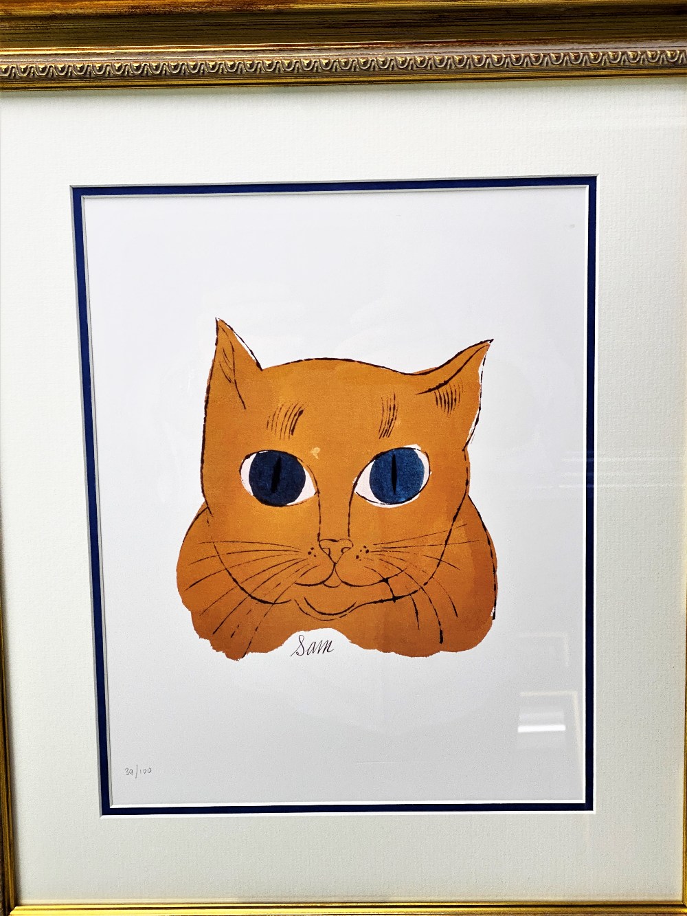 Andy Warhol 'Gold Sam' Lithograph Print/Ornate Framed - Image 2 of 5