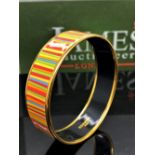 Hermes Enamel "Rainbow" Gold Plated Bracelet