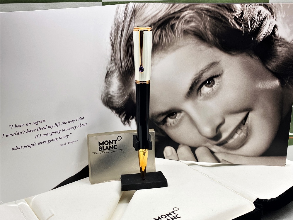 Montblanc Special Edition Ingrid Bergman La Donna Ballpoint Pen. Unused Example.