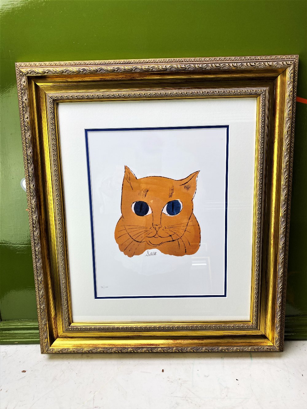 Andy Warhol 'Gold Sam' Lithograph Print/Ornate Framed - Image 5 of 5