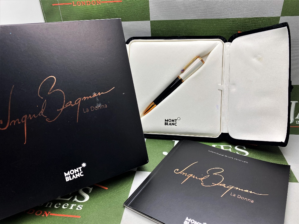 Montblanc Special Edition Ingrid Bergman La Donna Ballpoint Pen. Unused Example. - Image 5 of 6