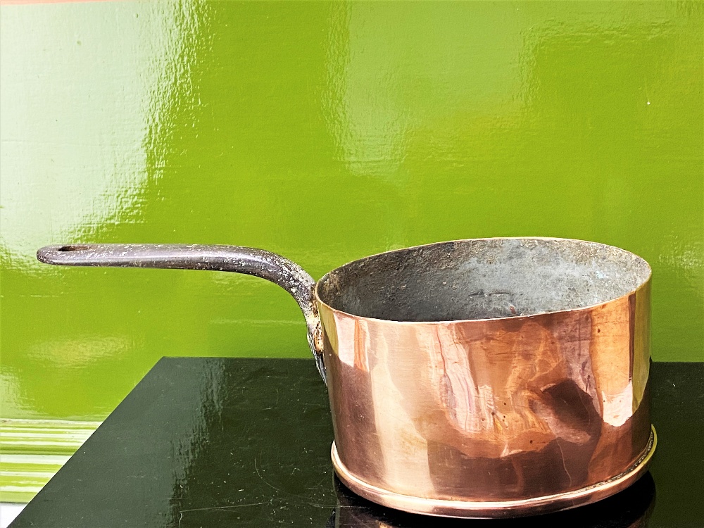 French Vintage Lined Copper Pan - Image 4 of 4