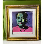 Andy Warhol (1928-1987) “Mao Tse Tung” Numbered Lithograph 51/100, Ornate Framed.