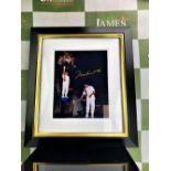 Muhammad Ali Signed Olympic Torch Lighting Framed Photograph