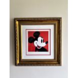 Andy Warhol (1928-1987) “Mickey Mouse” Numbered Lithograph 55/100, Ornate Framed.