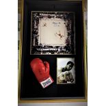 Muhammed Ali Vs Cleveland Williams-Signed 60`s Ring Magazine Photo & Glove Montage